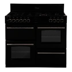 Belling Classic 100DFT 100cm Duel Fuel Range Cooker with FSD in Black